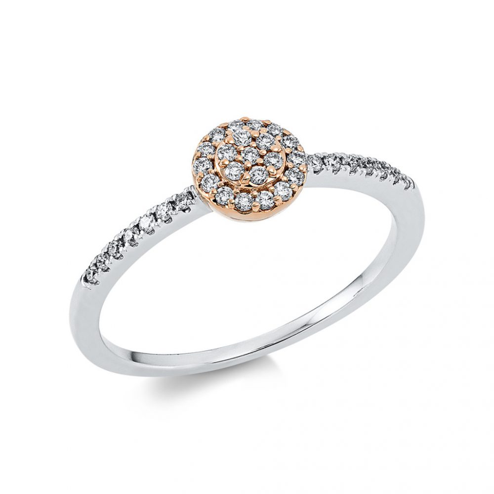 Whitegold / Rose gold Diamond Ring