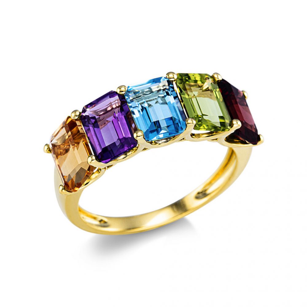 Yellowgold Multicolor Ring