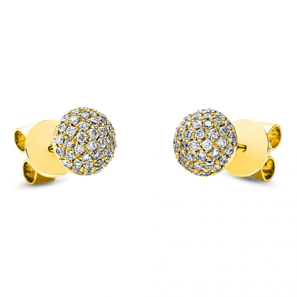 Yellowgold Diamond Earrings