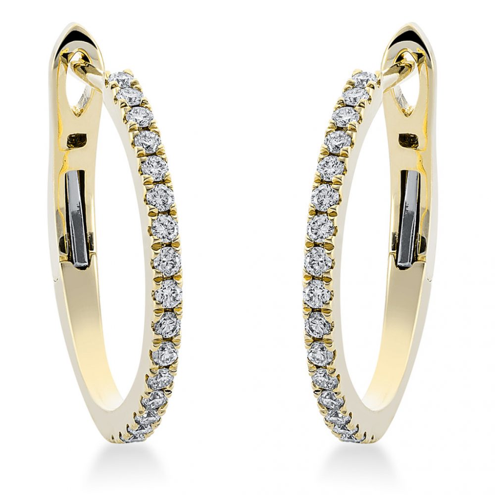 Yellowgold Diamond Earrings