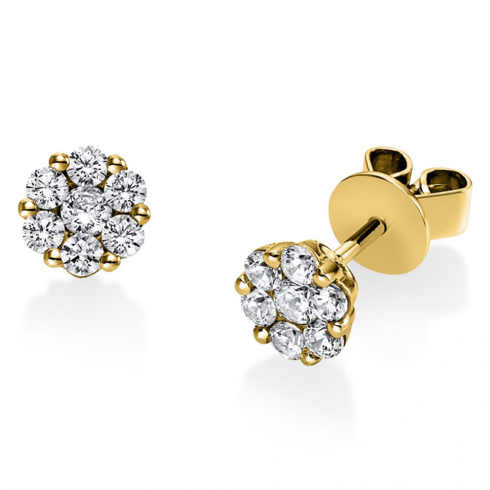 Yellowgold Diamond Earrings