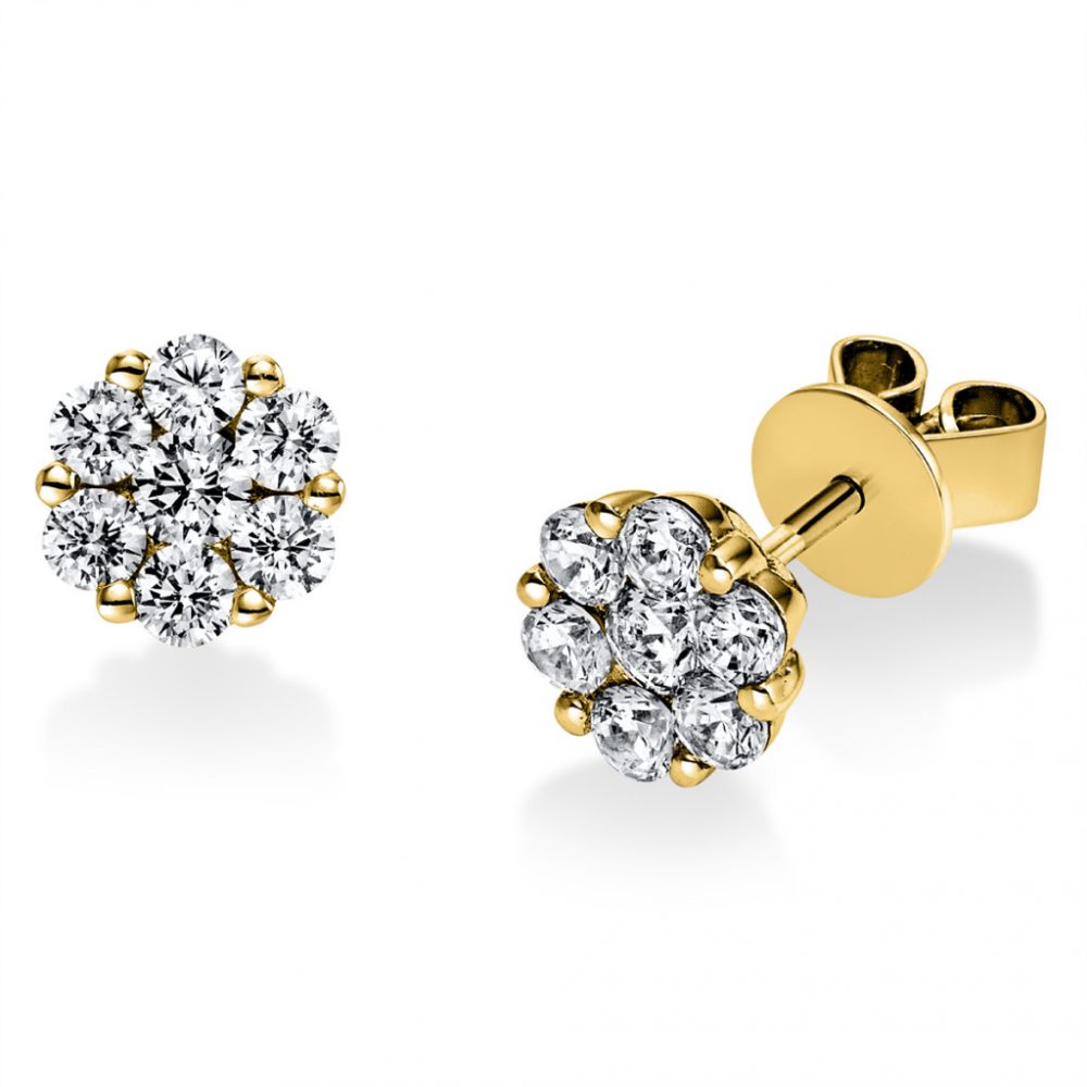 Yellowgold Diamond Earrings