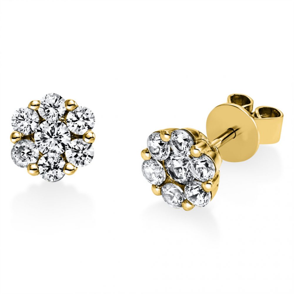 Yellowgold Diamond Earrings