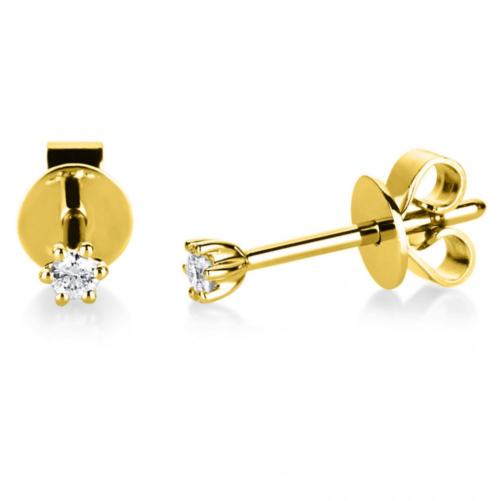 Yellowgold Diamond Earrings