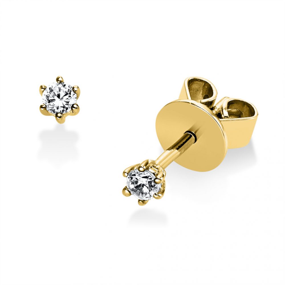 Yellowgold Diamond Earrings