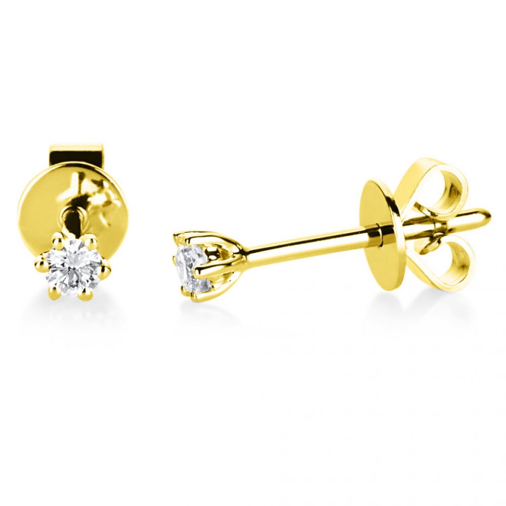 Yellowgold Diamond Earrings