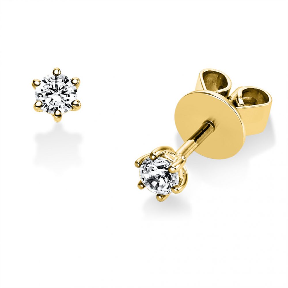 Yellowgold Diamond Earrings