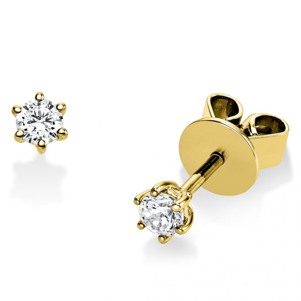 Yellowgold Diamond Earrings