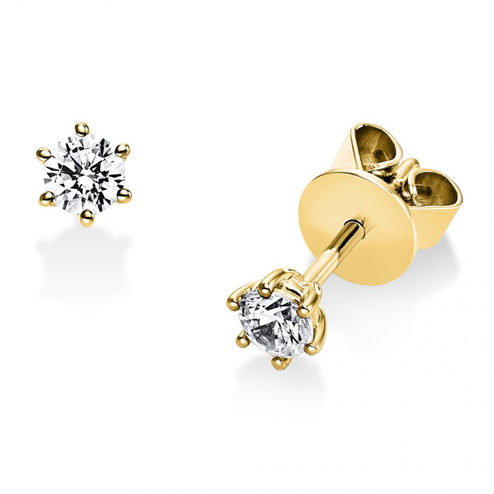 Yellowgold Diamond Earrings