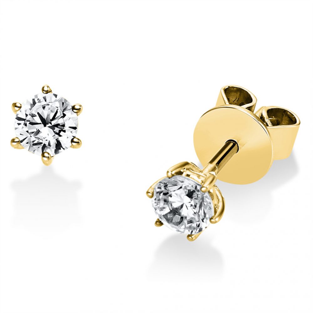 Yellowgold Diamond Earrings