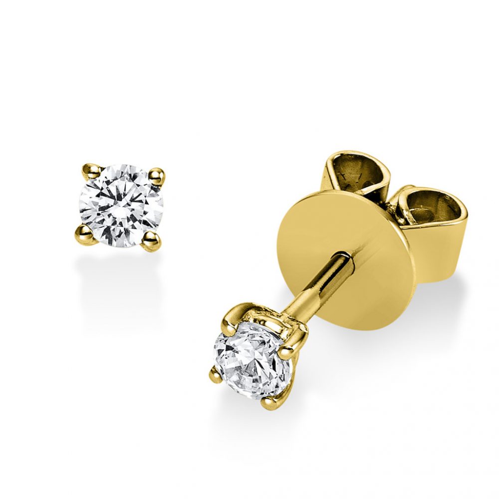 Yellowgold Diamond Earrings