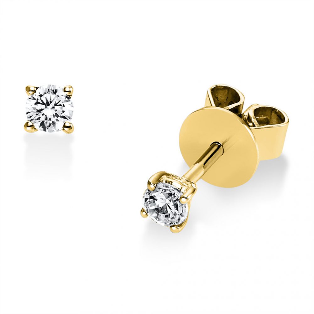 Yellowgold Diamond Earrings