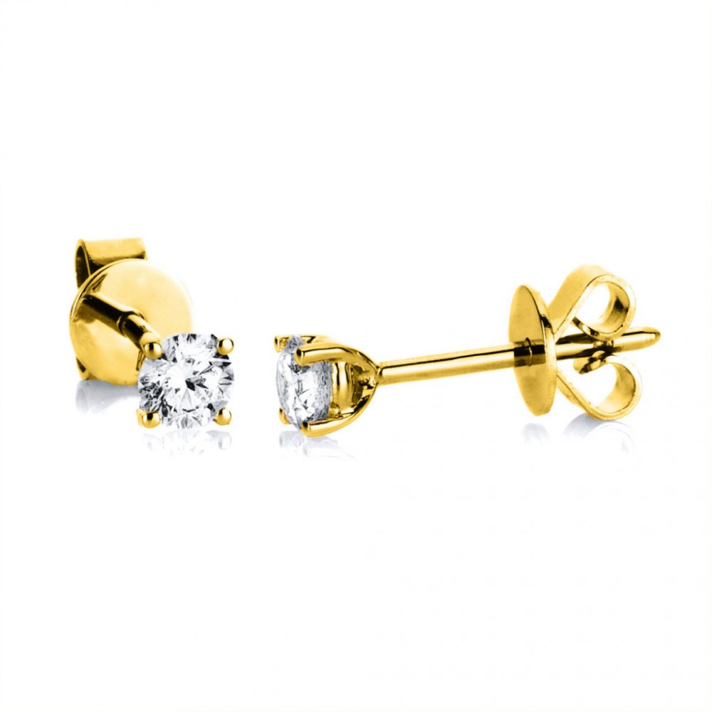 Yellowgold Diamond Earrings