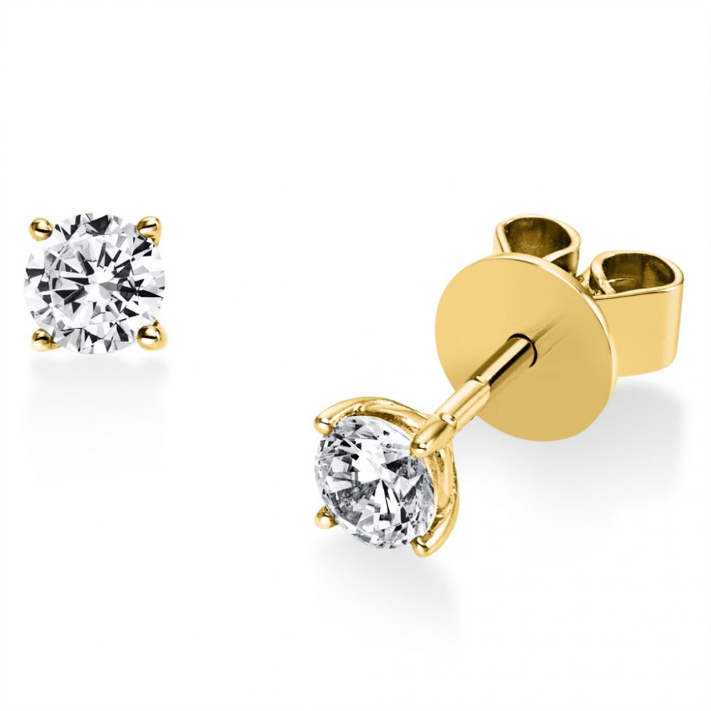 Yellowgold Diamond Earrings