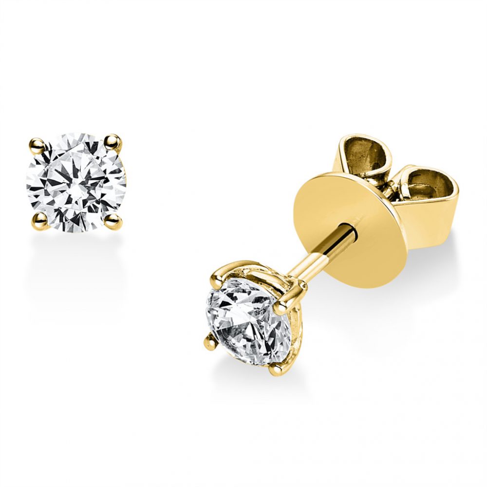 Yellowgold Diamond Earrings