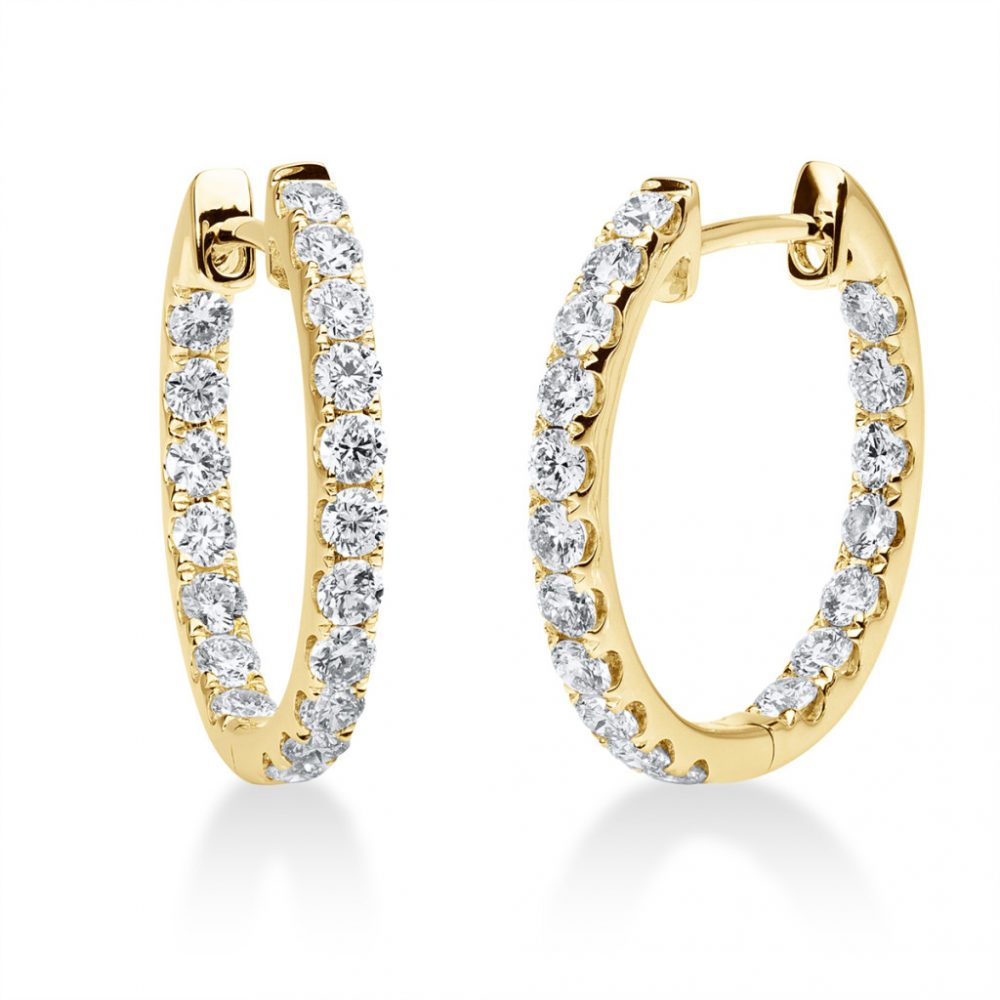 Yellowgold Diamond Earrings