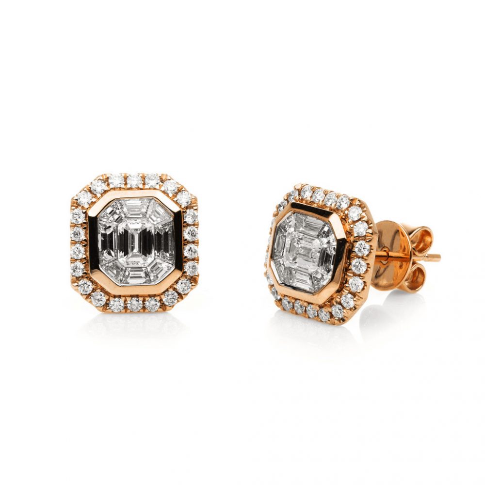 Redgold Diamond Earrings