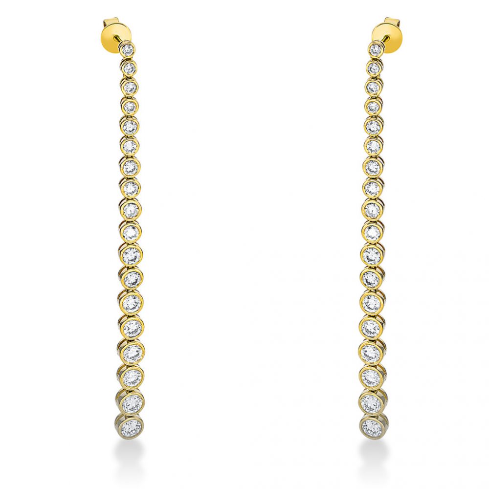 Yellowgold Diamond Earrings