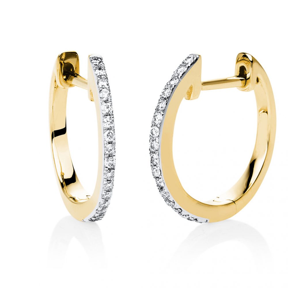 Yellowgold Diamond Earrings