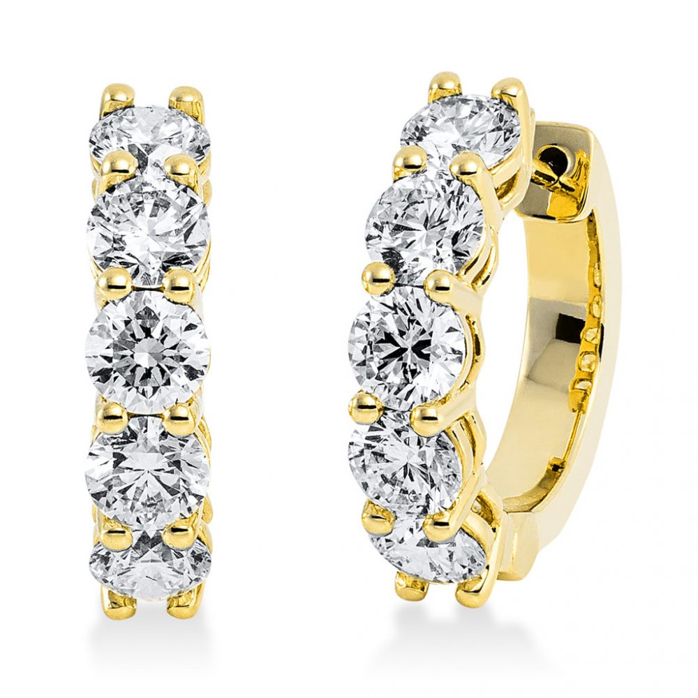 Yellowgold Diamond Earrings