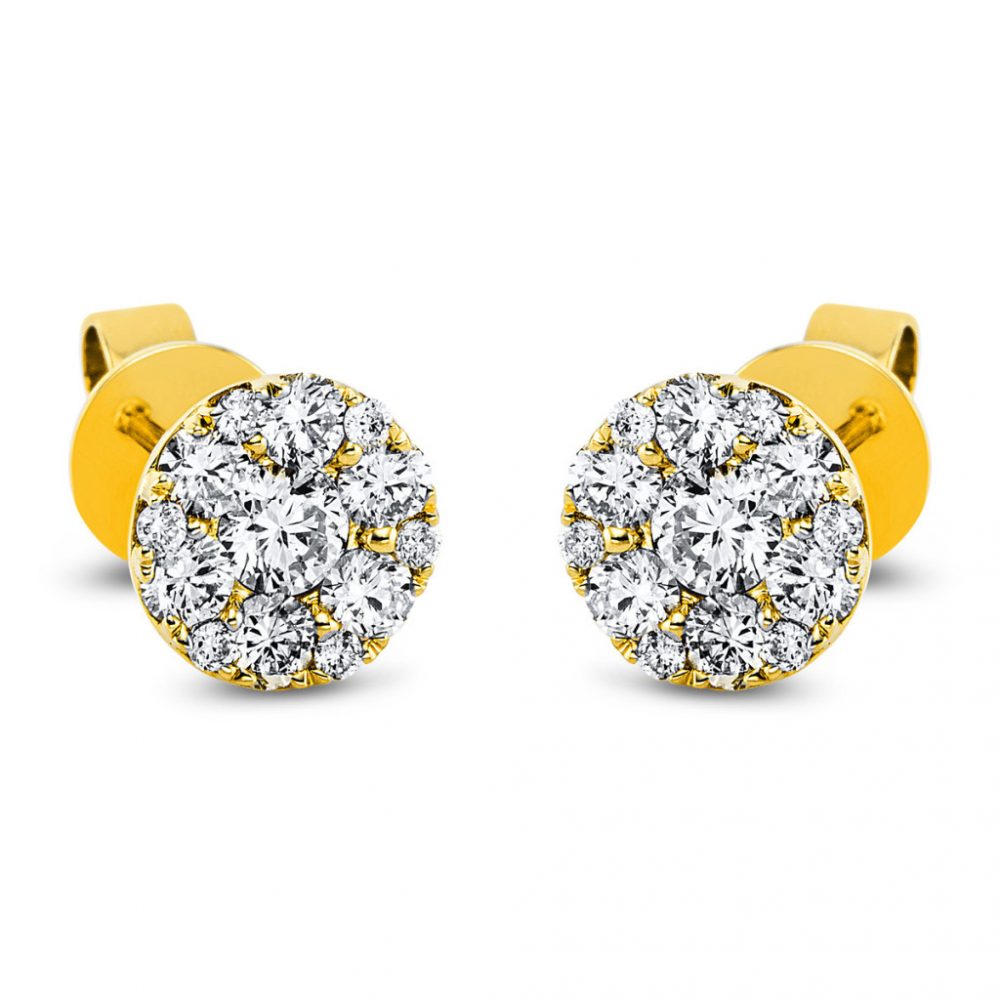 Yellowgold Diamond Earrings