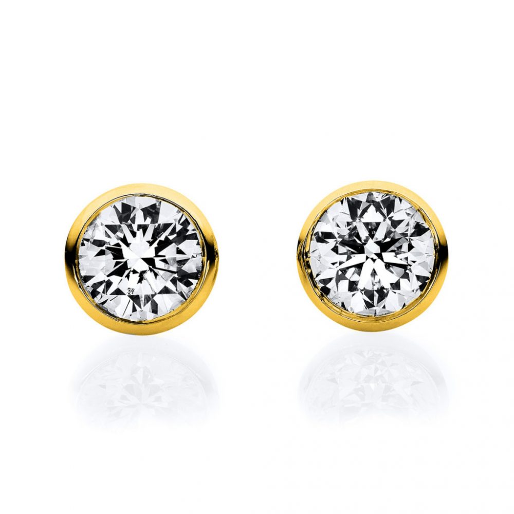 Yellowgold Diamond Earrings