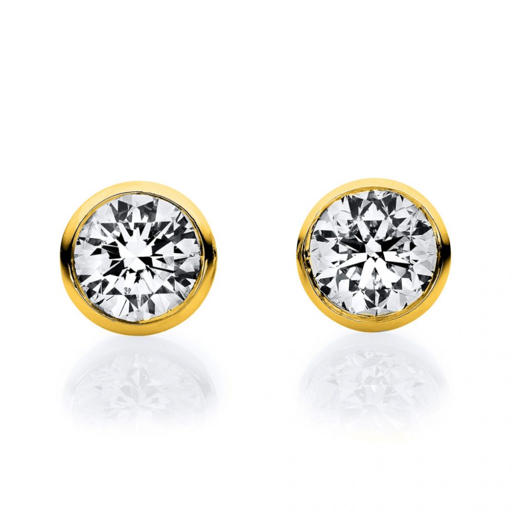 Yellowgold Diamond Earrings