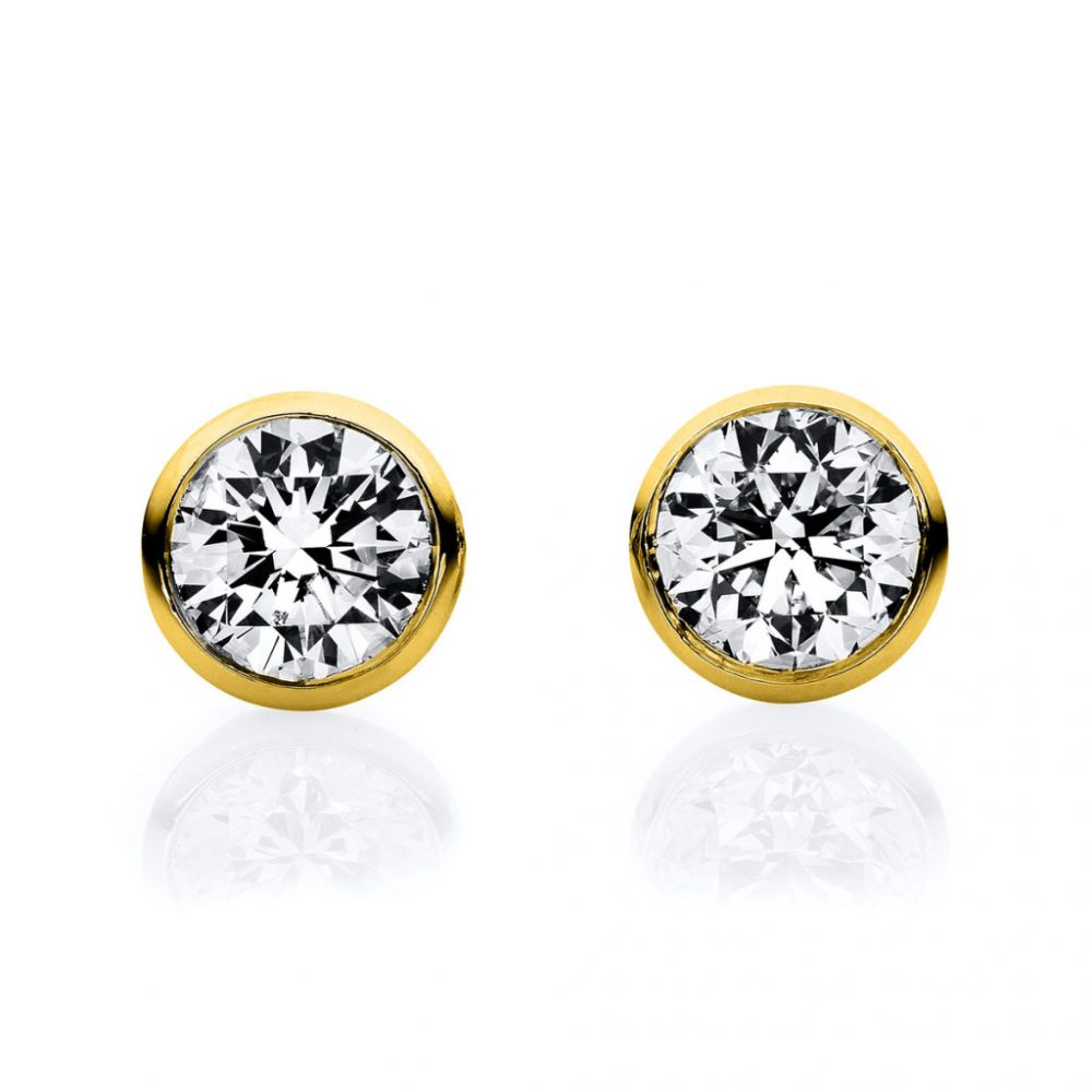 Yellowgold Diamond Earrings