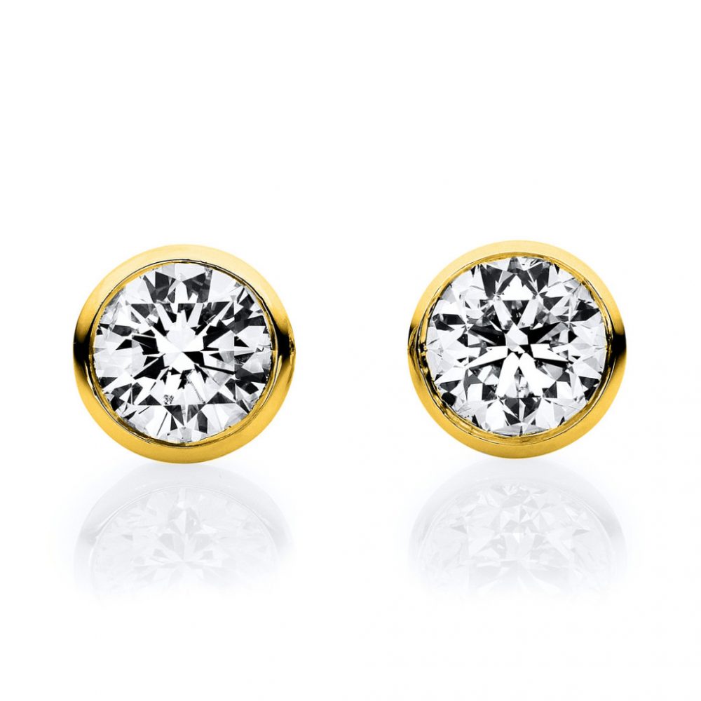 Yellowgold Diamond Earrings