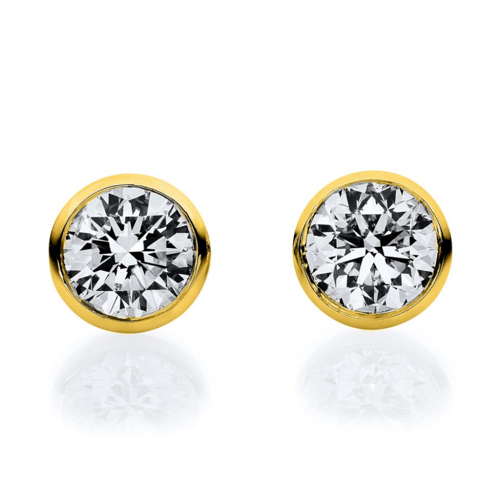 Yellowgold Diamond Earrings