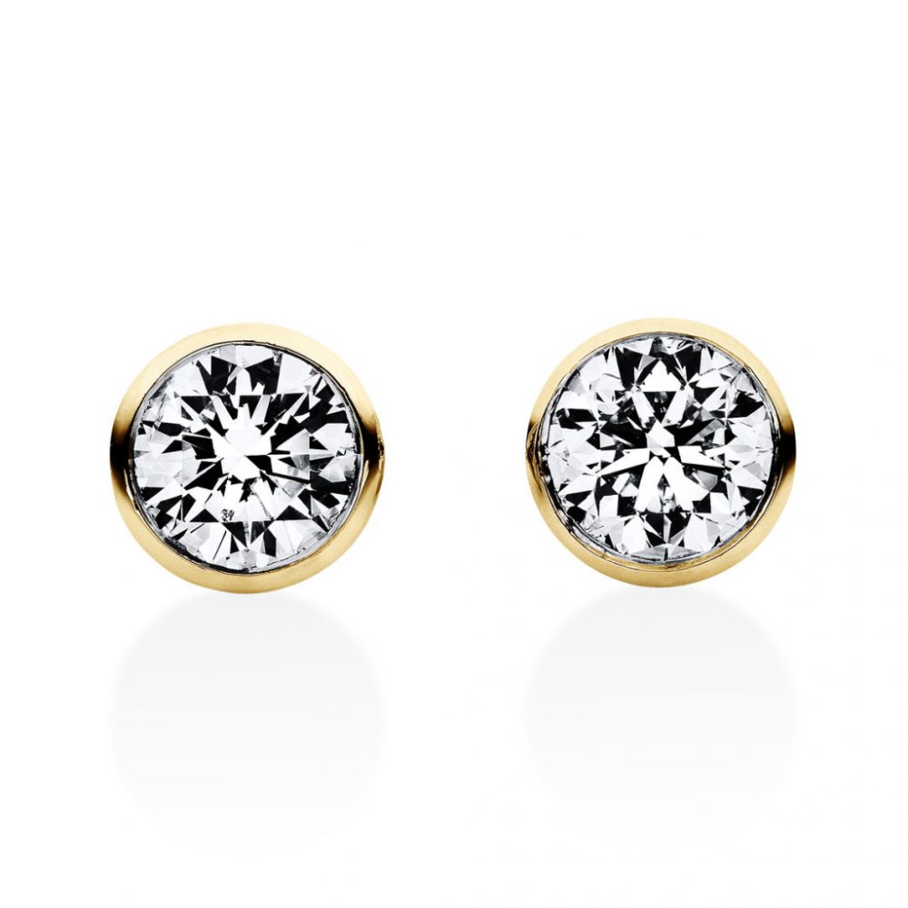 Yellowgold Diamond Earrings