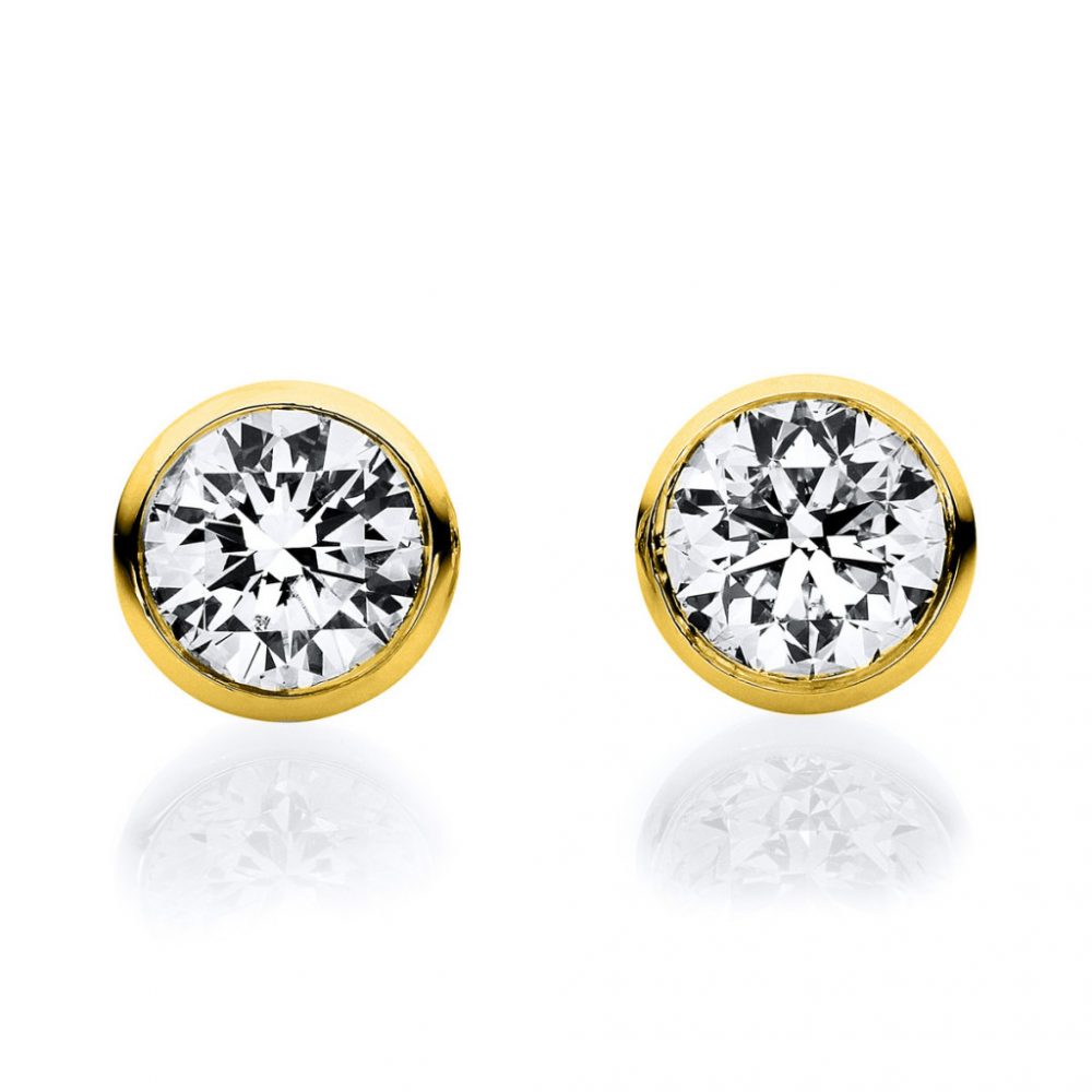 Yellowgold Diamond Earrings