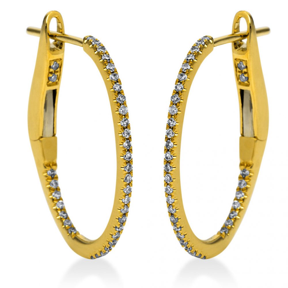 Yellowgold Diamond Earrings