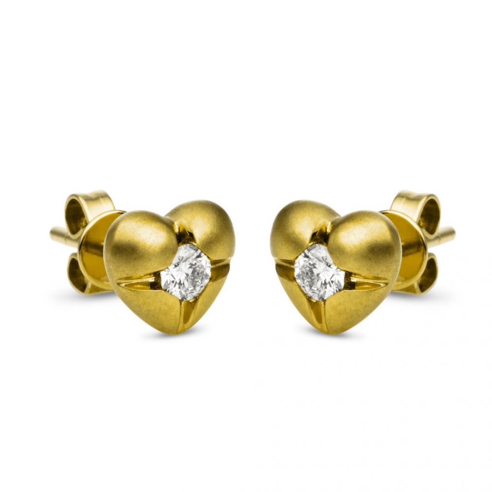 Yellowgold Diamond Earrings