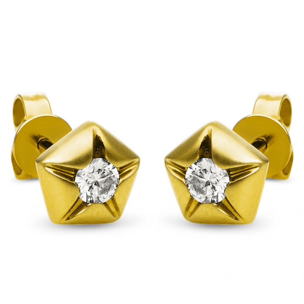 Yellowgold Diamond Earrings