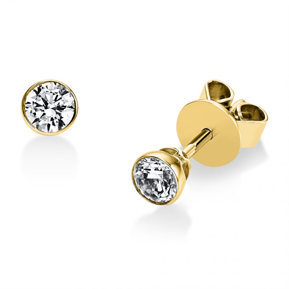 Yellowgold Diamond Earrings