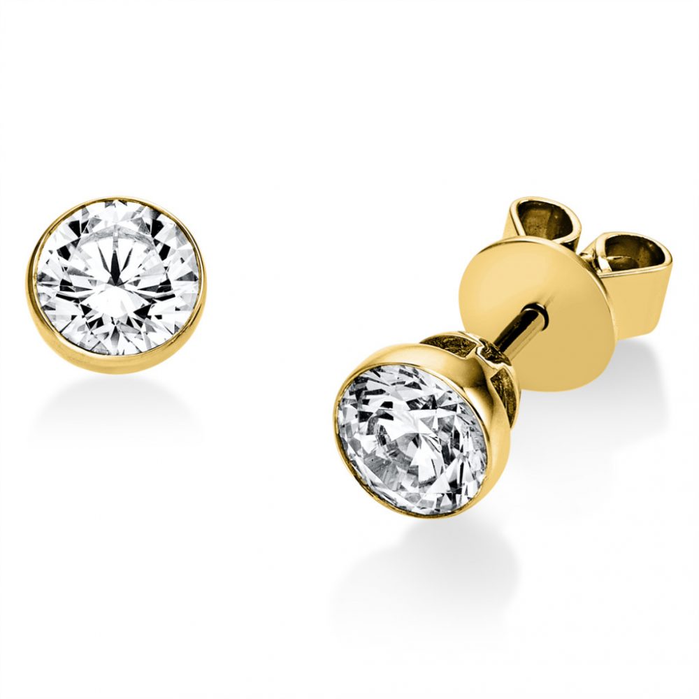 Yellowgold Diamond Earrings