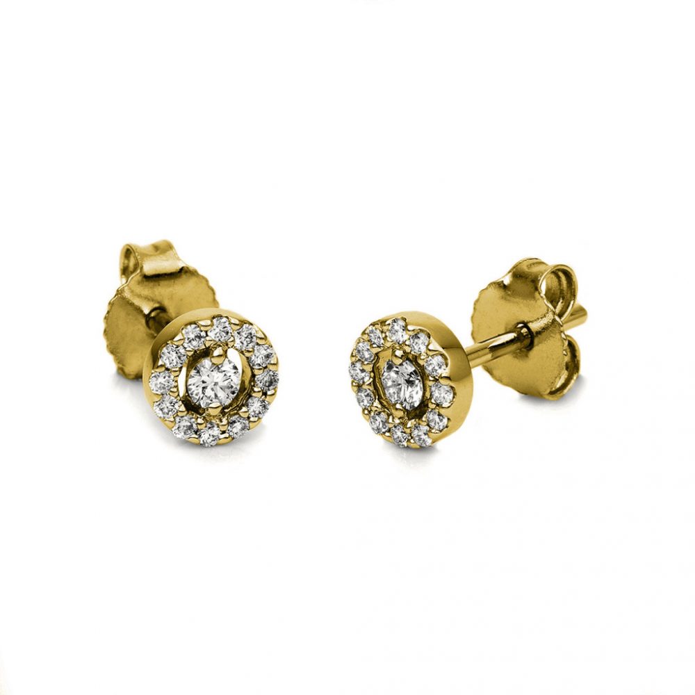 Yellowgold Diamond Earrings