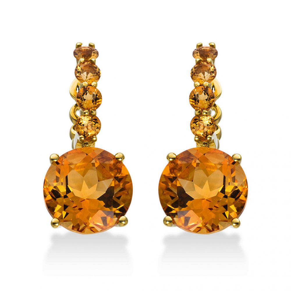 Yellowgold Citrine Earrings