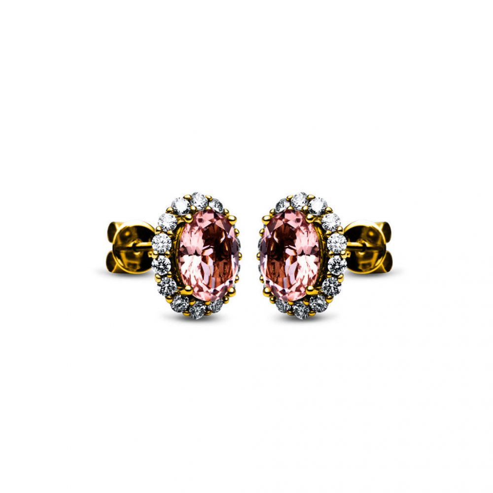 Yellowgold Morganite Earrings