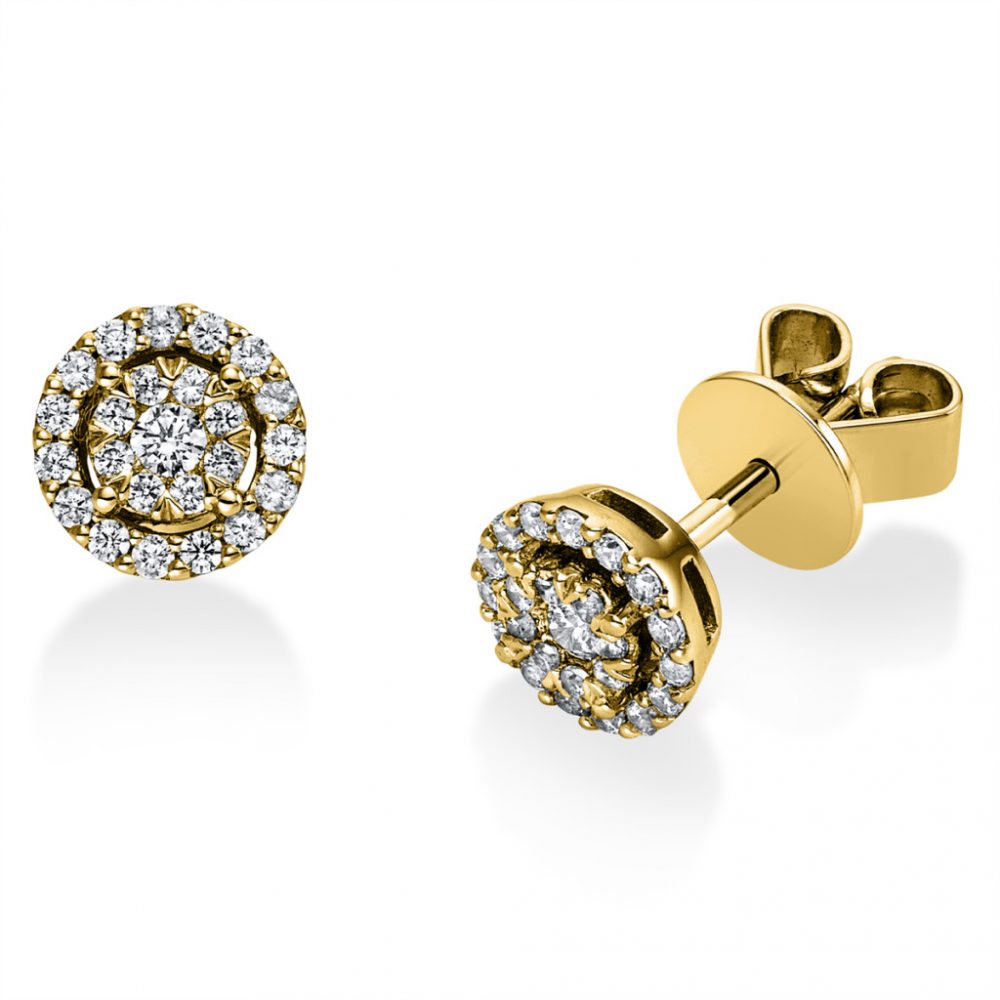 Yellowgold Diamond Earrings