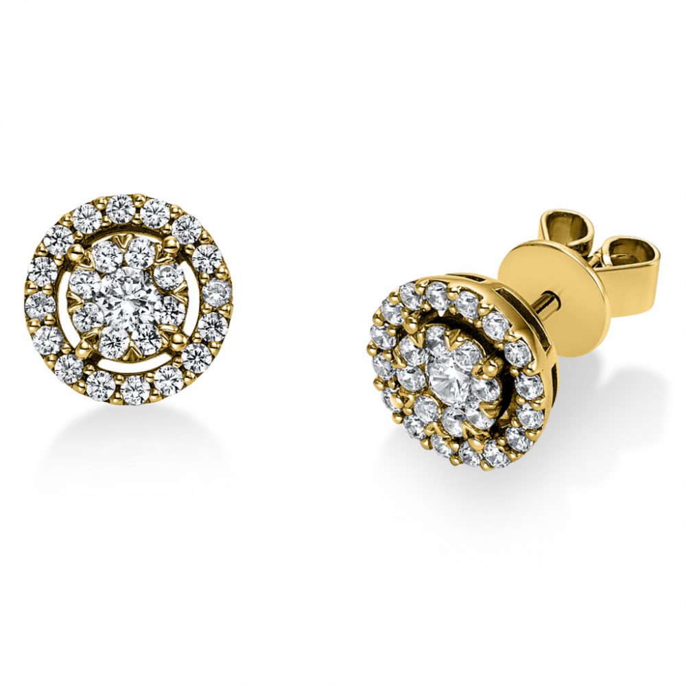 Yellowgold Diamond Earrings