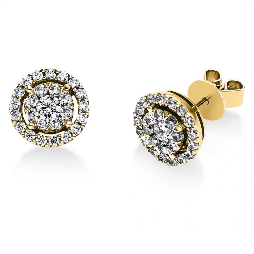 Yellowgold Diamond Earrings