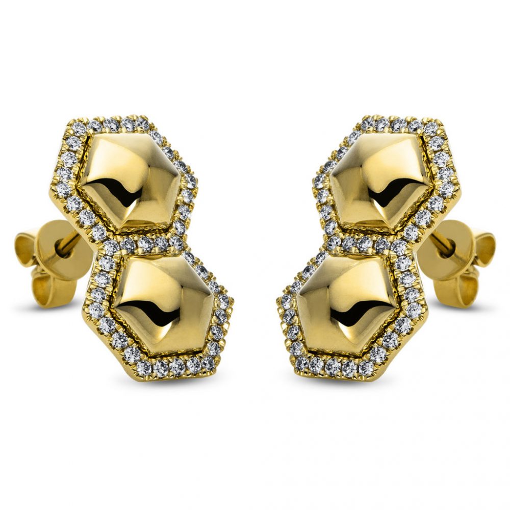 Yellowgold Diamond Earrings