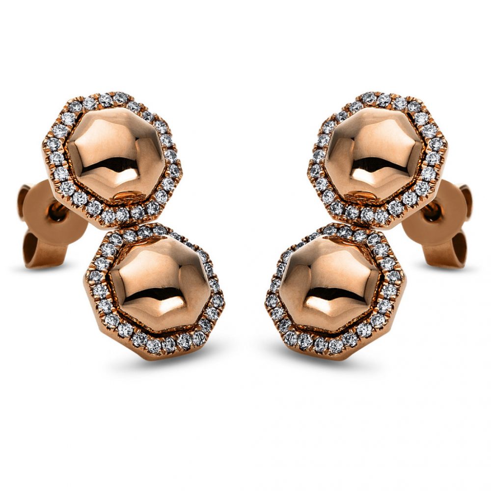 Redgold Diamond Earrings