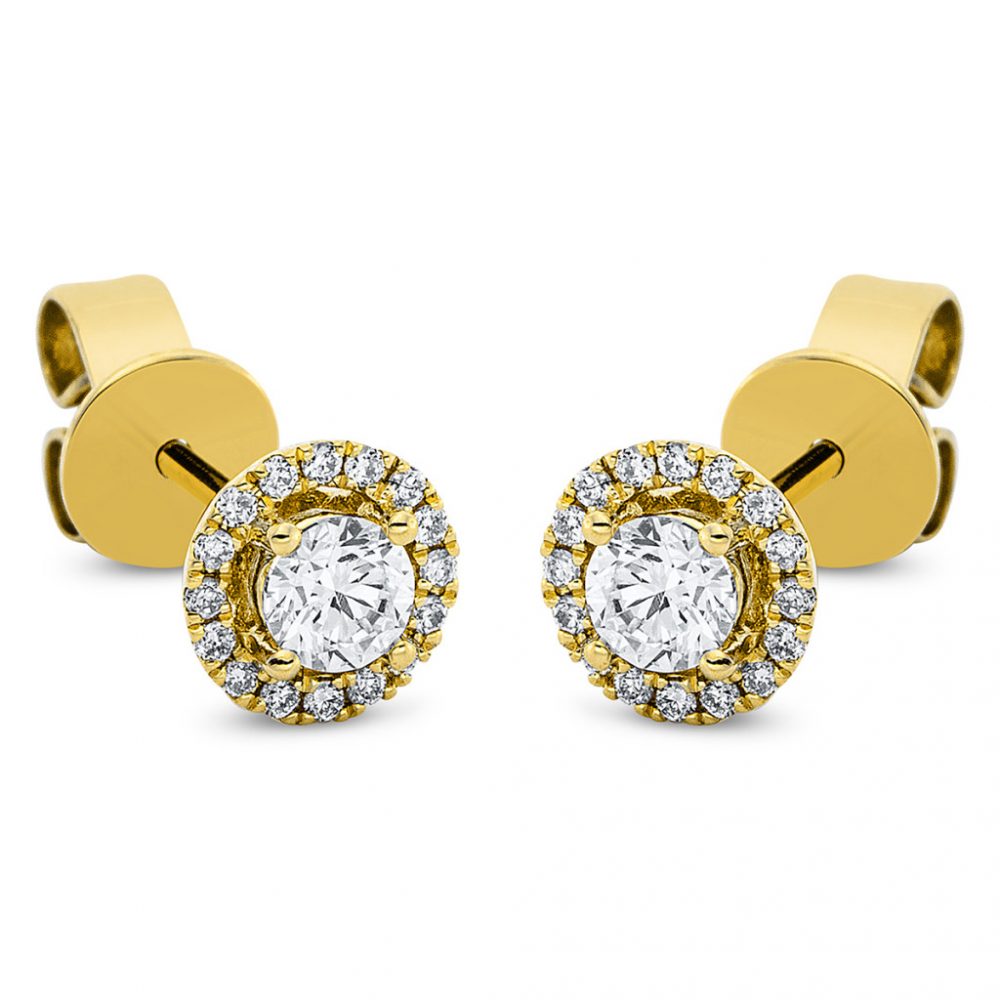 Yellowgold Diamond Earrings