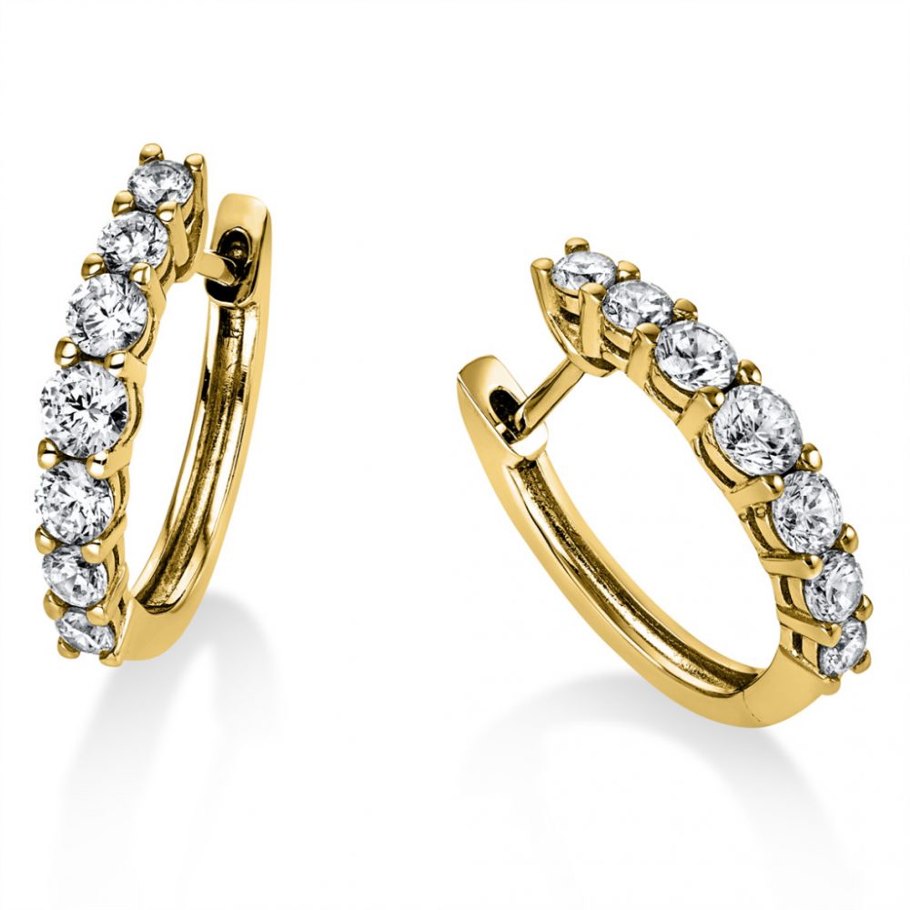 Yellowgold Diamond Earrings