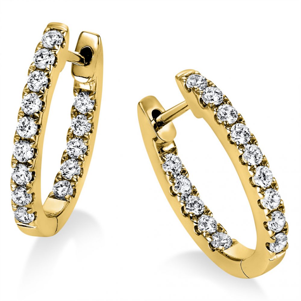 Yellowgold Diamond Earrings