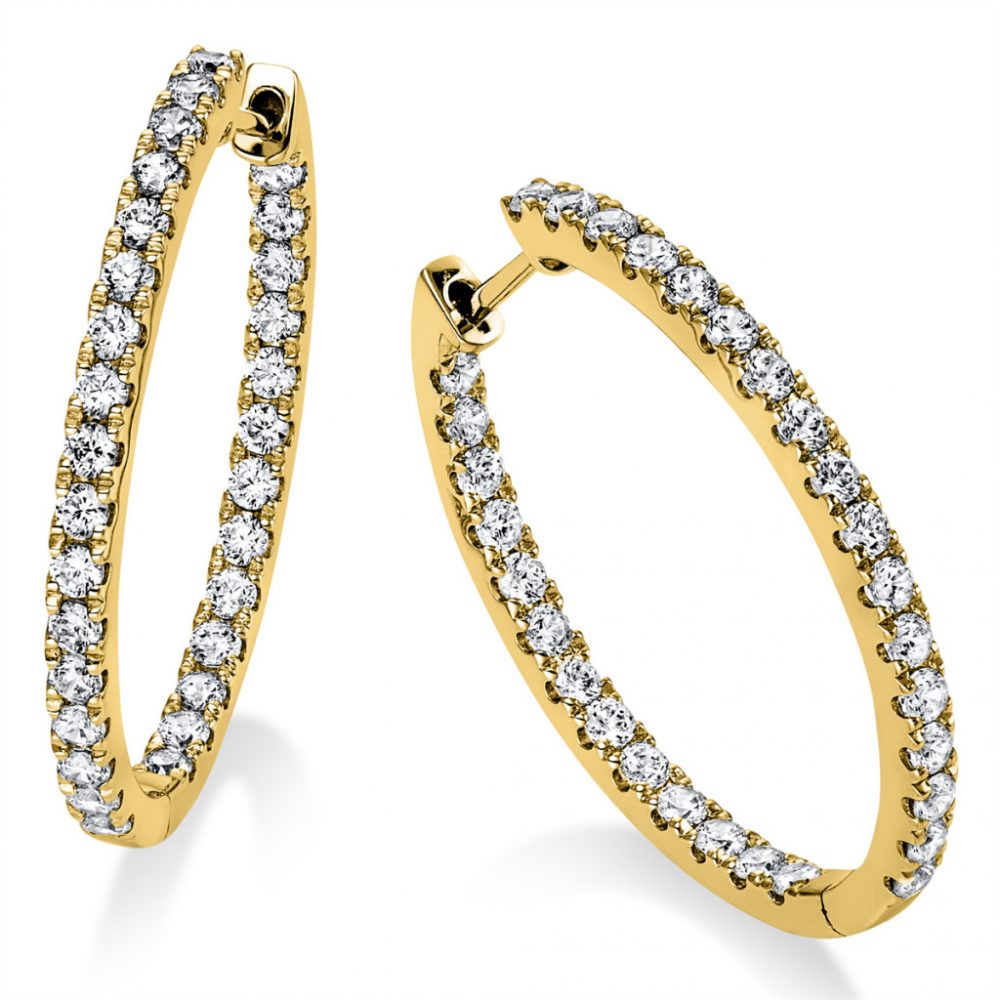 Yellowgold Diamond Earrings