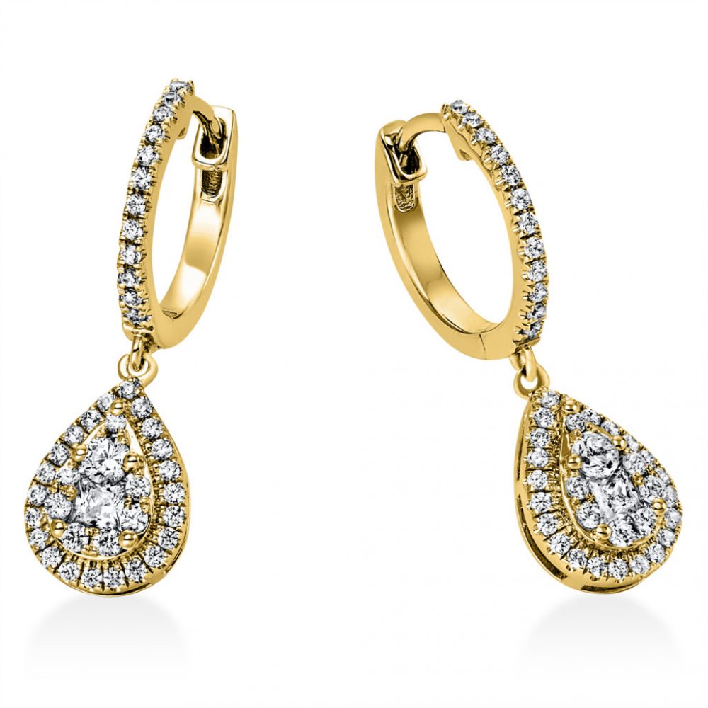 Yellowgold Diamond Earrings